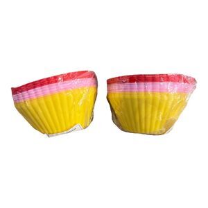Set Of 24 Silicone Cupcakes Liners